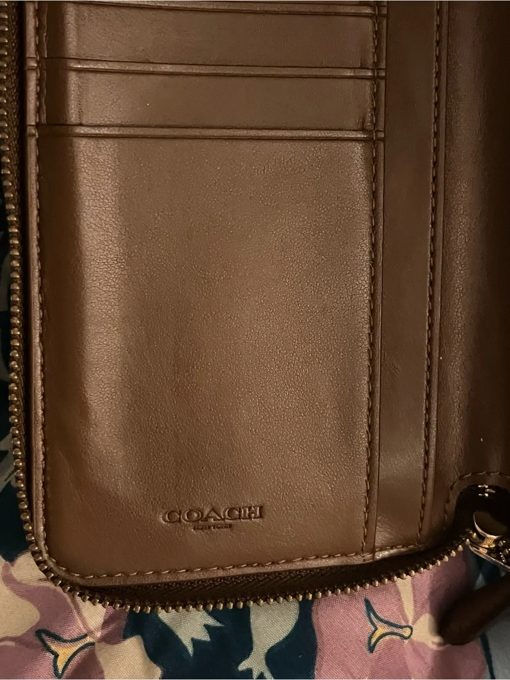 Coach Brown Signature Canvas Tote with Matching Wallet